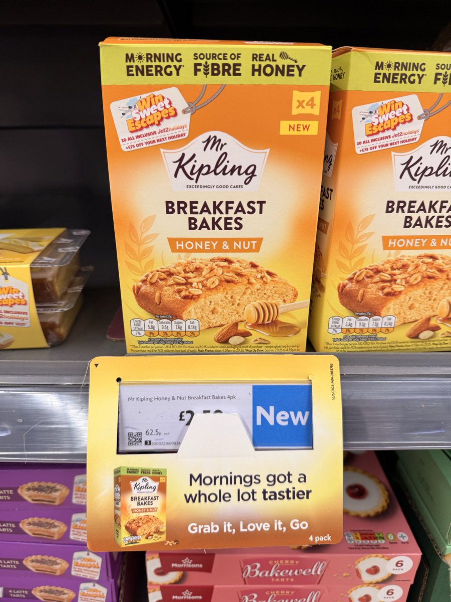 All_Things_New_'s tweet photo. Mr Kipling Honey & Nut Breakfast Bakes! 🍯 At Morrisons #mrkipling #honeynut #breakfast #wellthisisnew https://t.co/octx7dN19j