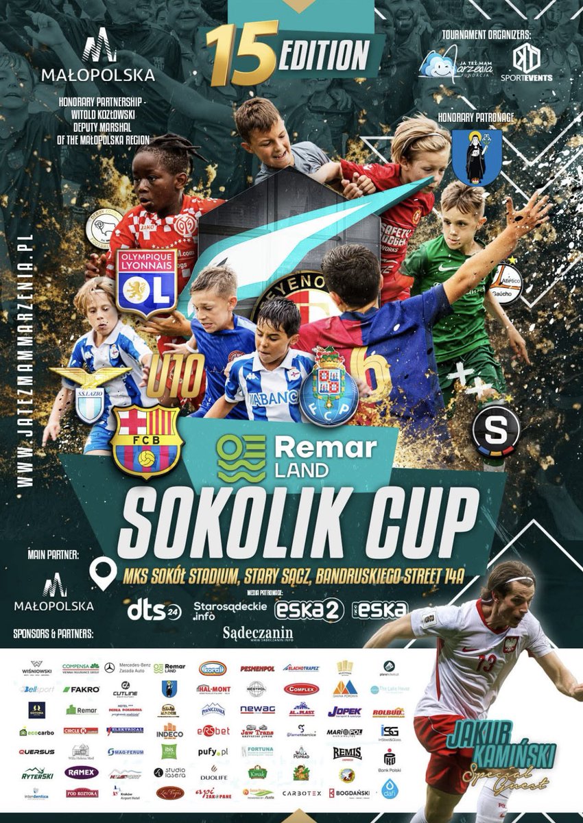 futuremasia's tweet photo. [TORNEO]

🏆Remerland Sokolik Cup
⚽️U10 A
📆6/7.6
📍Stadium MKS Sokól, Stary Sacz, Polonia

Grupo B
U10 A🔵🔴
Limanovia Limanowa
Sparta Praga
Delta Warszawa
Lokomotiv Kijów
Wisla Kraków

📆Sábado
🕗8:40
U10 A - Lokomotiv Kijów

📆Sábado
🕗9:40
U10 A - Wisla Kraków https://t.co/1En86hI7mw
