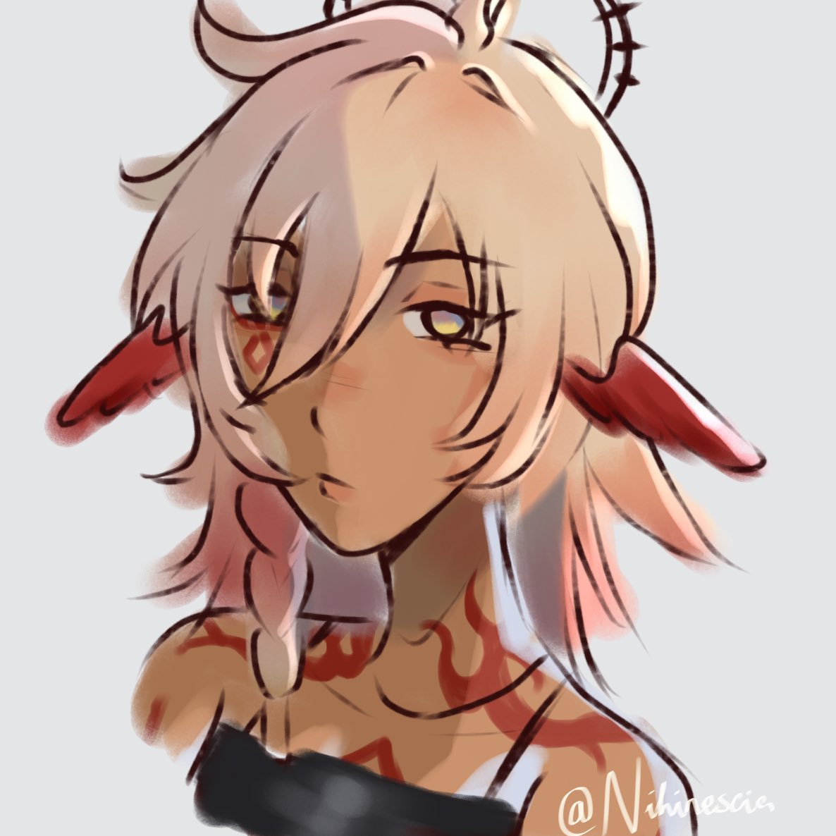 nihinescia's tweet photo. random bullshit doodle i did cause i wanted to play around with colors.. halovian mydei https://t.co/KduTYU83B2