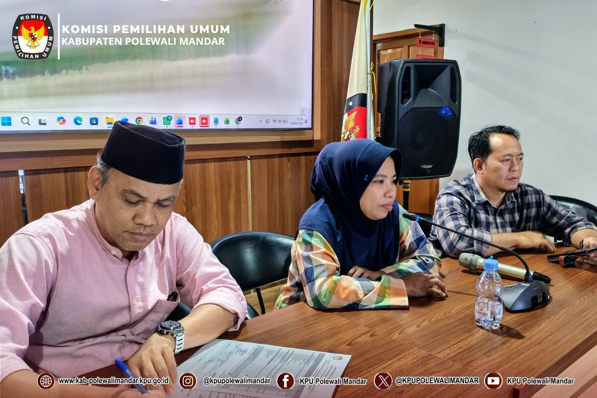 KPU_POLMAN's tweet photo. Hai #TemanPemilih KPU Polewali Mandar melaksanakan Rapat Pleno Penetapan Kartu Kendali Sistem Pengendalian Intern Pemerintah (SPIP) bulan juni 2026 di Aula di aulah Lantai 2 Kantor KPU kabupten polewli
mandar pada jumat (5/6/2026).

#KPUMelayani https://t.co/12tdWuKrSe