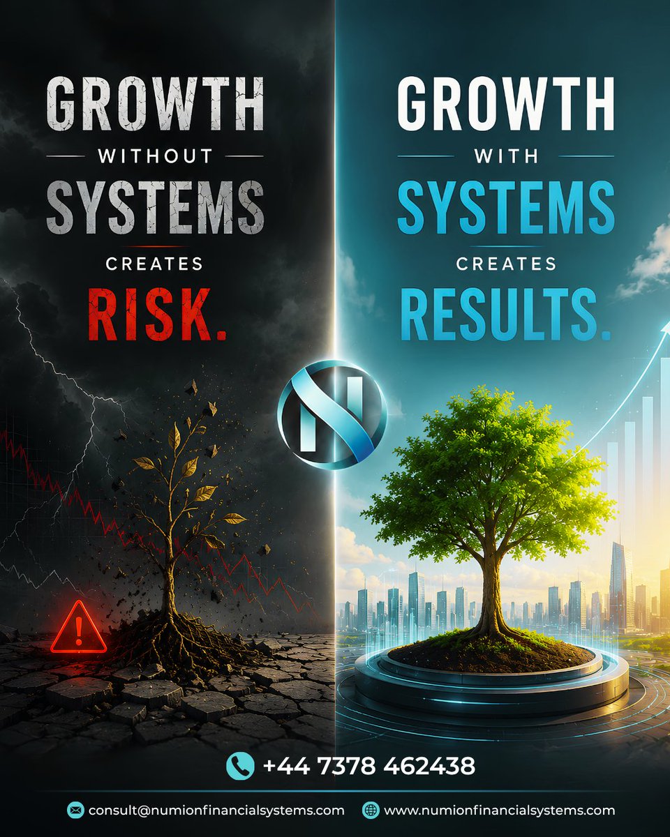 NumionFinancial's tweet photo. Stop relying on chaos to drive growth. Build systems that create predictable results and long-term success. 📈

📞 +44 7378 462438
📧 consult@numionfinancialsystems.com
🌐 https://t.co/wuBEypgNvK

#BusinessGrowth #FinancialSystems #ScalingBusiness #Entrepreneurship #Finance https://t.co/XioOrBhvqE