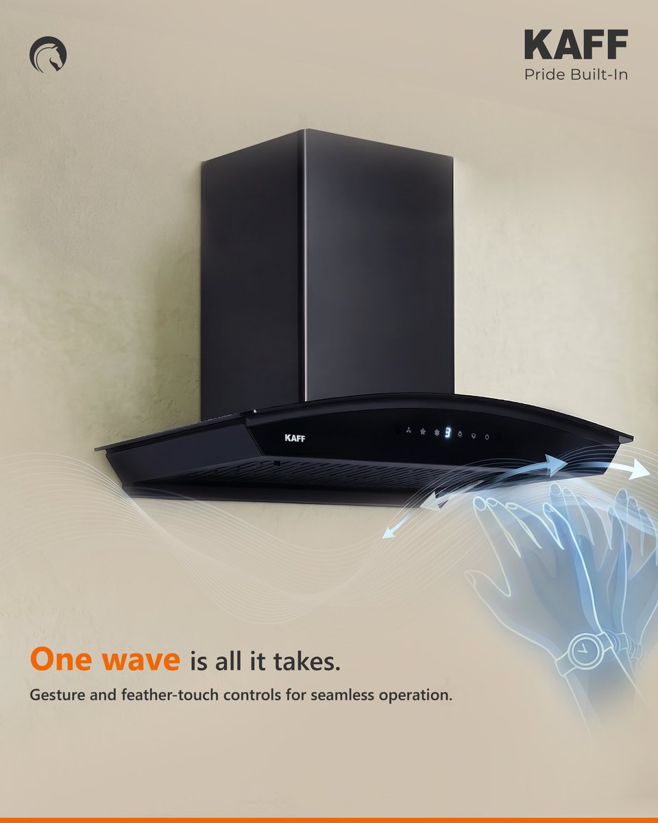 kaffindia's tweet photo. Sophisticated design. Powerful performance. 

The KAFF NIOR Chimney features powerful 1450 m³/h suction, Dry Heat Auto-Clean technology, and a filterless design for effortless kitchen ventilation. ✨

 📷 Gesture Control 
 📷 Low Maintenance

#KAFF https://t.co/UJuUAwbueu