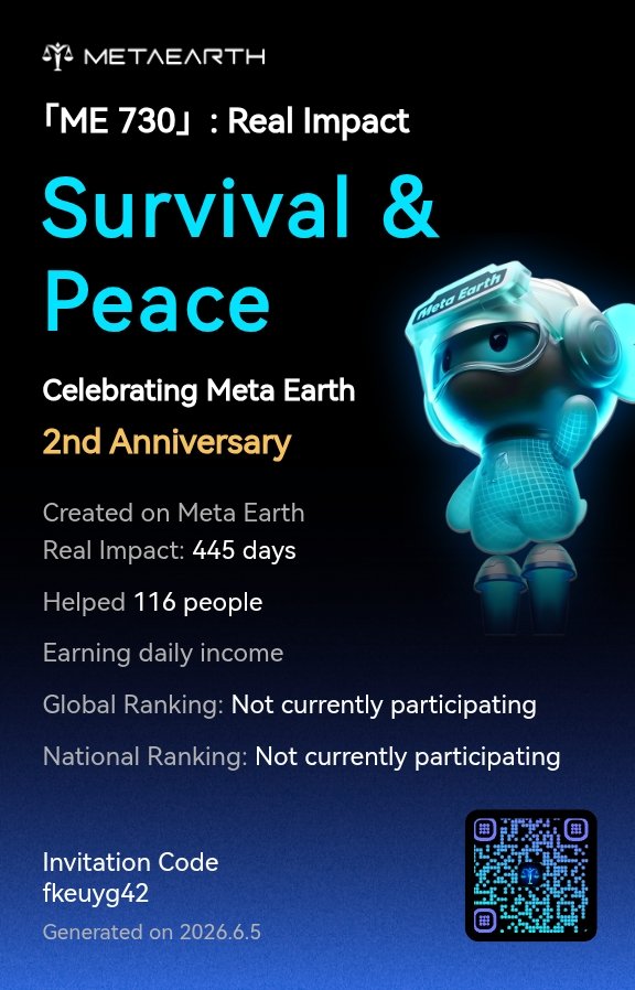 InvestorND's tweet photo. 「ME 730」: Real Impact I’ve been building real impact on Meta Earth for 445 days and have helped 116 people earn daily unconditional basic income. Create your impact with us and win up ... Read more:
https://t.co/vrOSmQBuhc https://t.co/hzTzgxFACg