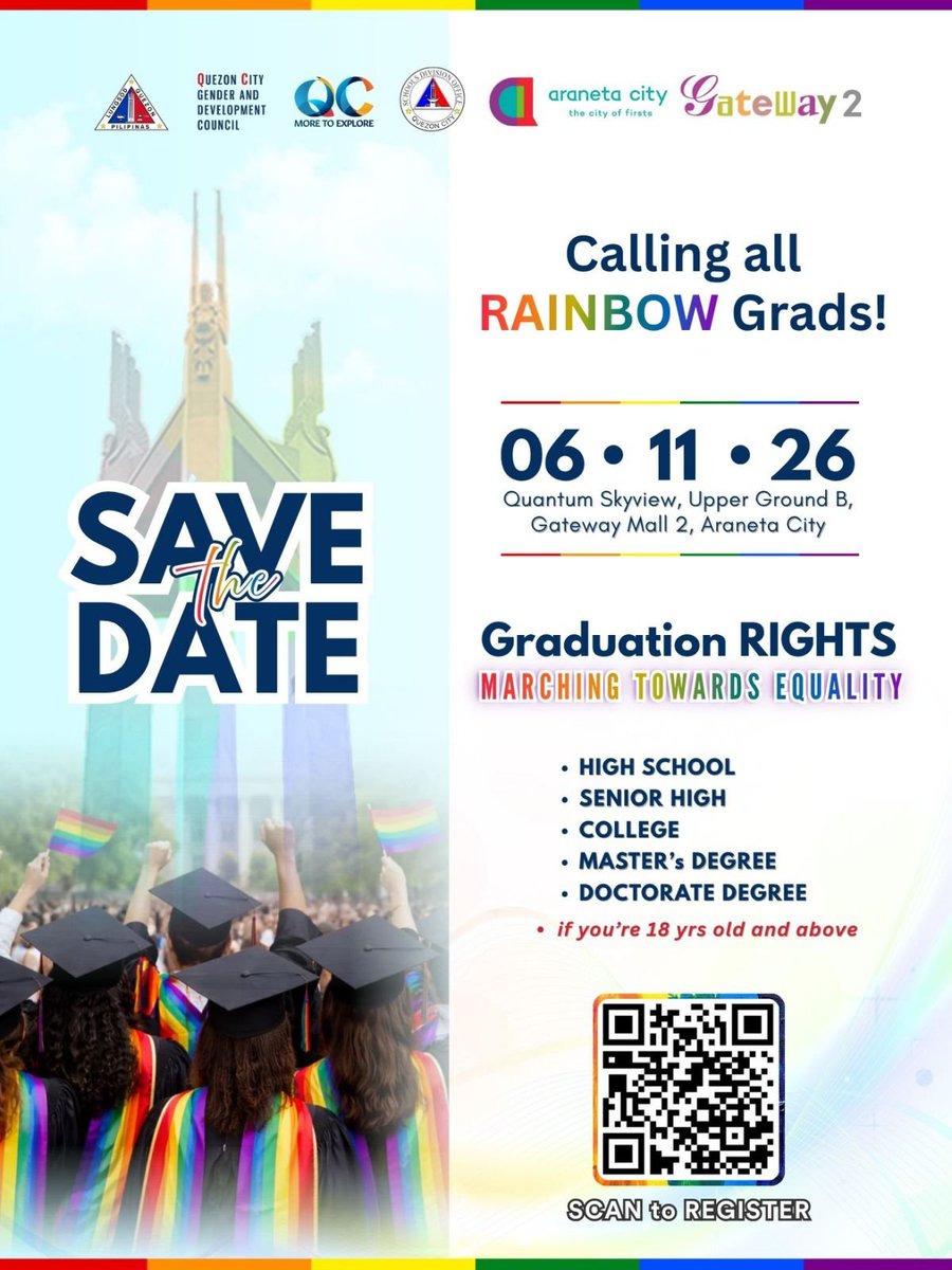 QCMayorJoy's tweet photo. Happy Pride, mga mahal! 💖 

Kita-kits tayo sa iba't ibang mga pasabog ng ating lokal na pamahalaan ngayong Pride Month:
🌈 Pride Run
🌈 Pride Dance Festival
🌈 Graduation Rights
🌈 LGBTQIA+ Business Summit
🌈 Pride Talk
🌈 Rainbow Cinema
🌈 Pride Bazaar
🌈 LoveLab4n https://t.co/QnUdKOa6o7