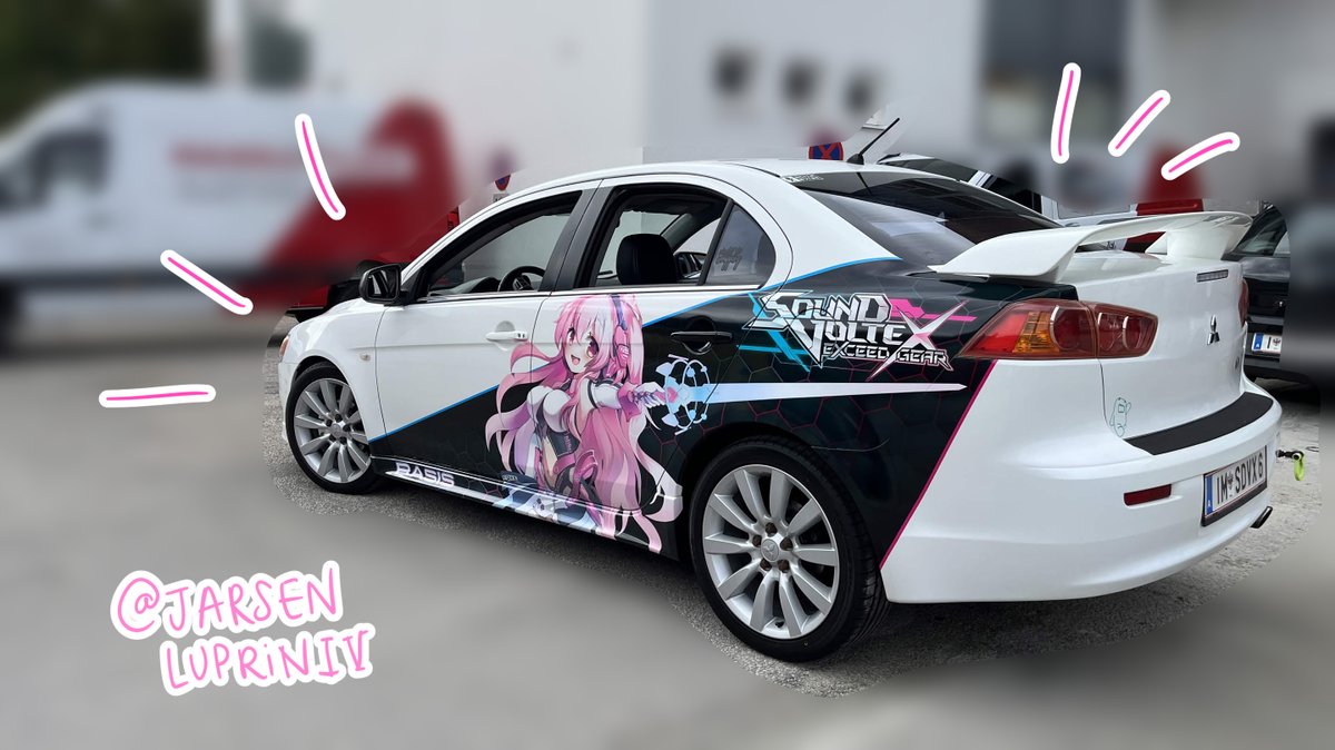 Belindraw's tweet photo. Congrats to @JarsenLuprinIV on your new #SDVX Itasha featuring Rasis!! hawa~~ Thank you for trusting me to provide the artwork! ✨✨🎶 It was an honor!

You can also follow him at Jarsenluprin on insta! https://t.co/6ee1bPj5NR