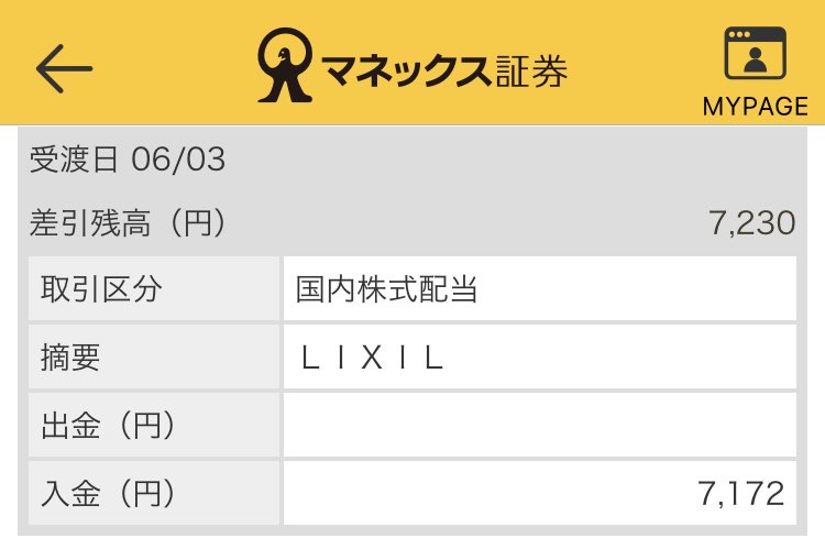 gotisuro's tweet photo. マネックス証券にLIXIL（損切り済み）から
配当金をいただいたのでdポイントを加え
インベスコを購入。

今は大きなお金も必要ないので、まずCFを
増やすことを優先していこうと思います。

お昼食べたので午後も頑張ります。 https://t.co/KFSEHvi97j