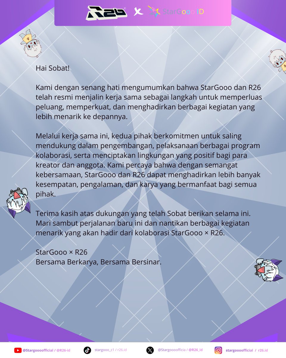 Stargoooofficia's tweet photo. Informasi Sobat 🎤 https://t.co/QVtnMoiH9y