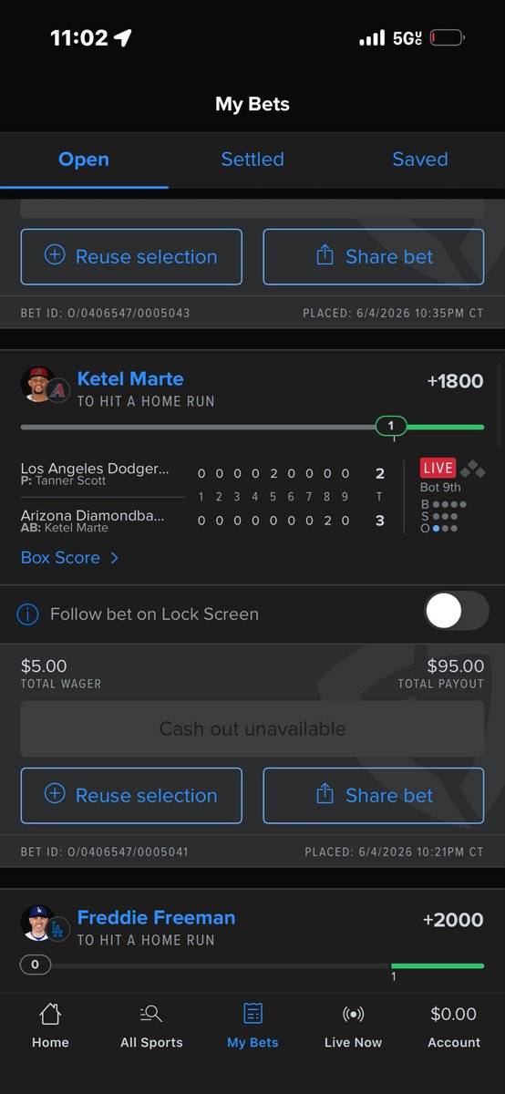 Mookfamous6's tweet photo. @MLBHR Another one let’s goo https://t.co/uQpMYPkgzB