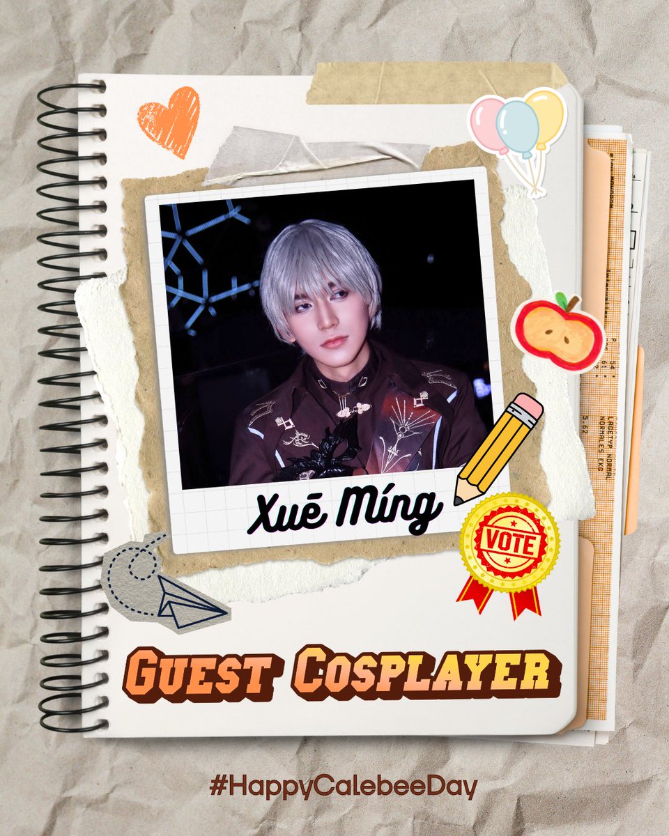 BloomingEncore's tweet photo. ATTENTION, STUDENTS! 📷
Turning our classroom into an exciting playground is none other than Xuē Míng as our special Guest Cosplayer 📷 You may know him as Luke (and Luuk), as well as Xavier... but he's coming to hype us all up!!!

#HappyCalebeeDay https://t.co/p29pB26wUP