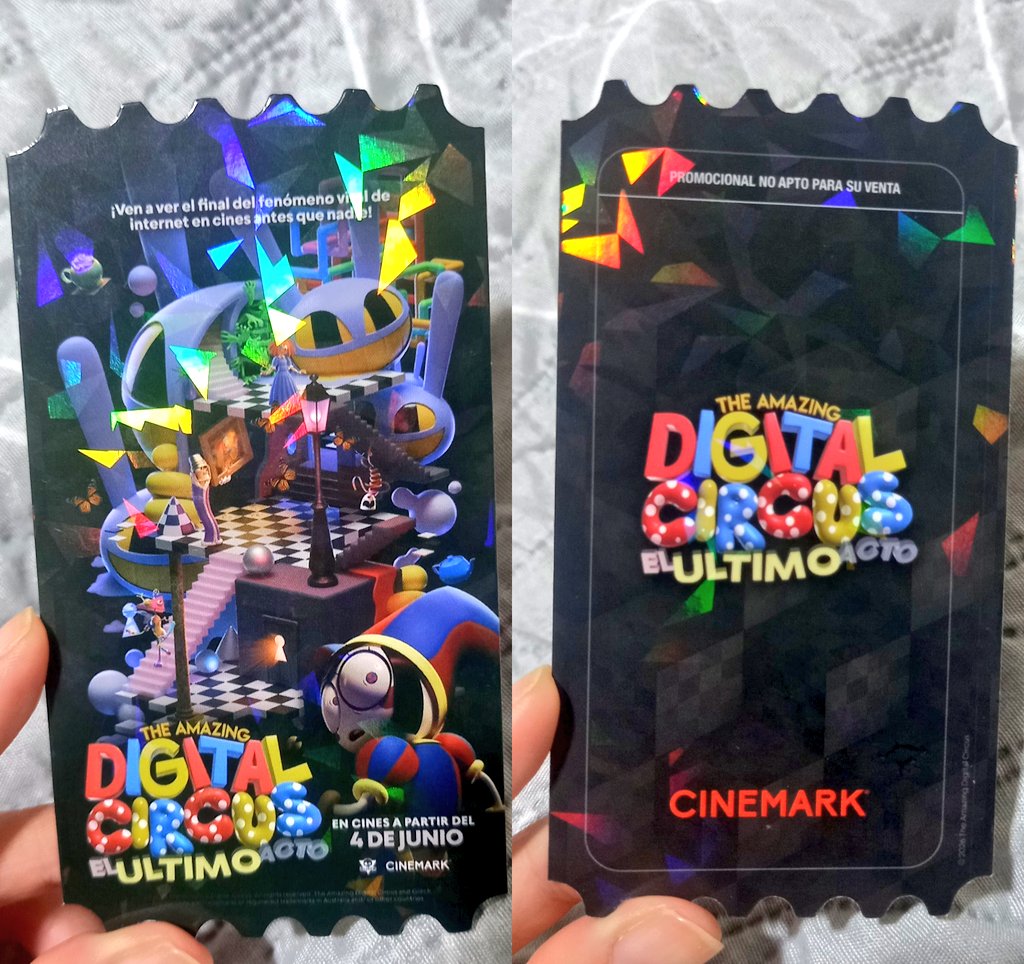 jossy282_'s tweet photo. En los cines de mi país no vendieron merch de la serie, pero al menos me dieron un ticket holográfico al entrar a sala.
#tadc https://t.co/vtNW7EYO31