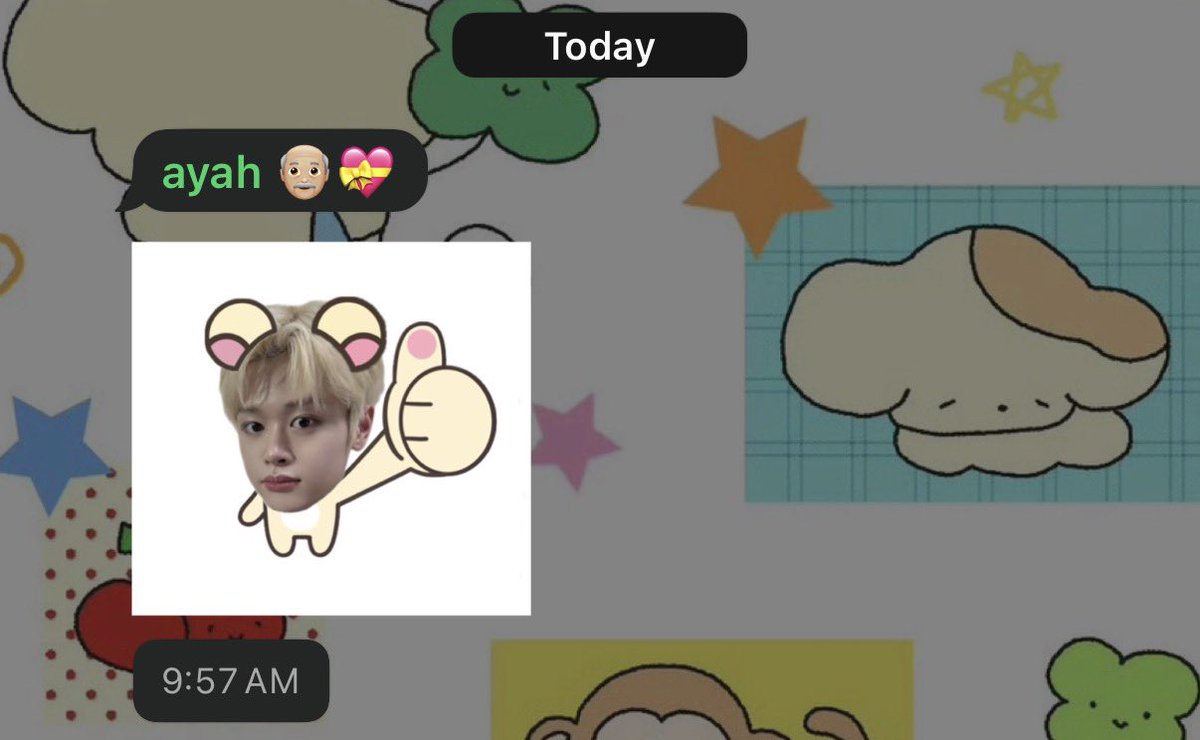 xiaomandone's tweet photo. aww my dad used jingxiang sticker to react to my text why so cute 😅 https://t.co/xPnpjzhjNV