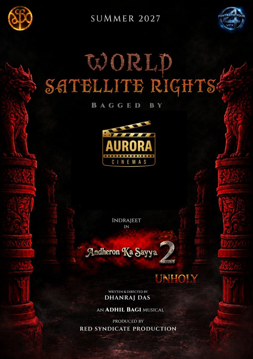 RedSyndicatePro's tweet photo. The fear expands 🥵

#AndheronKaSayya2  satellite rights bagged by @aurora_cinemas📡📺

Brace for the intensity💥
#DarknessWillRule  #2027WillBeDark #AndheronKaSayya2 https://t.co/ye1u8F0cLz