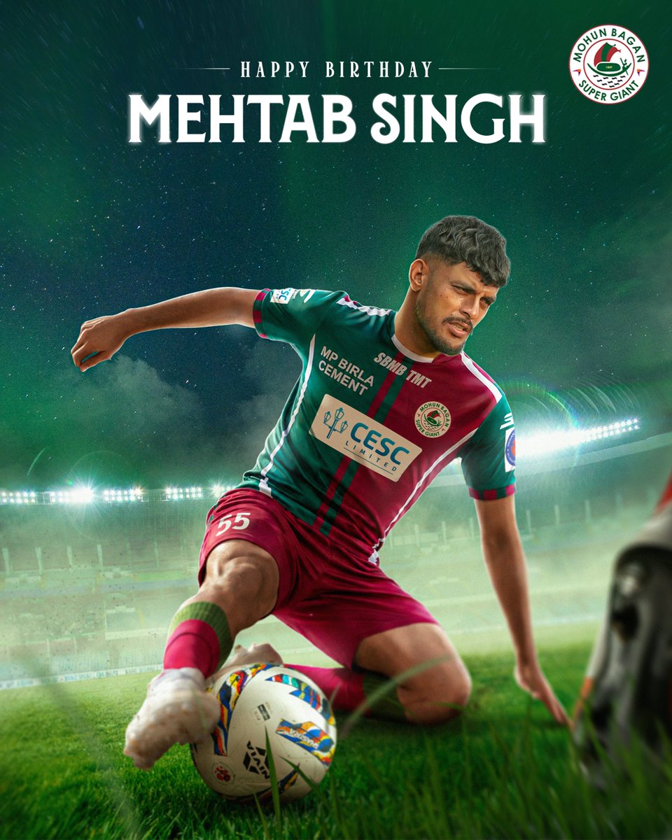 mohunbagansg's tweet photo. Sliding into another year like a true defender 🔥

Happy Birthday, Mehtab 💚♥️

#MBSG #JoyMohunBagan #আমরাসবুজমেরুন https://t.co/AI1A2t4LVx