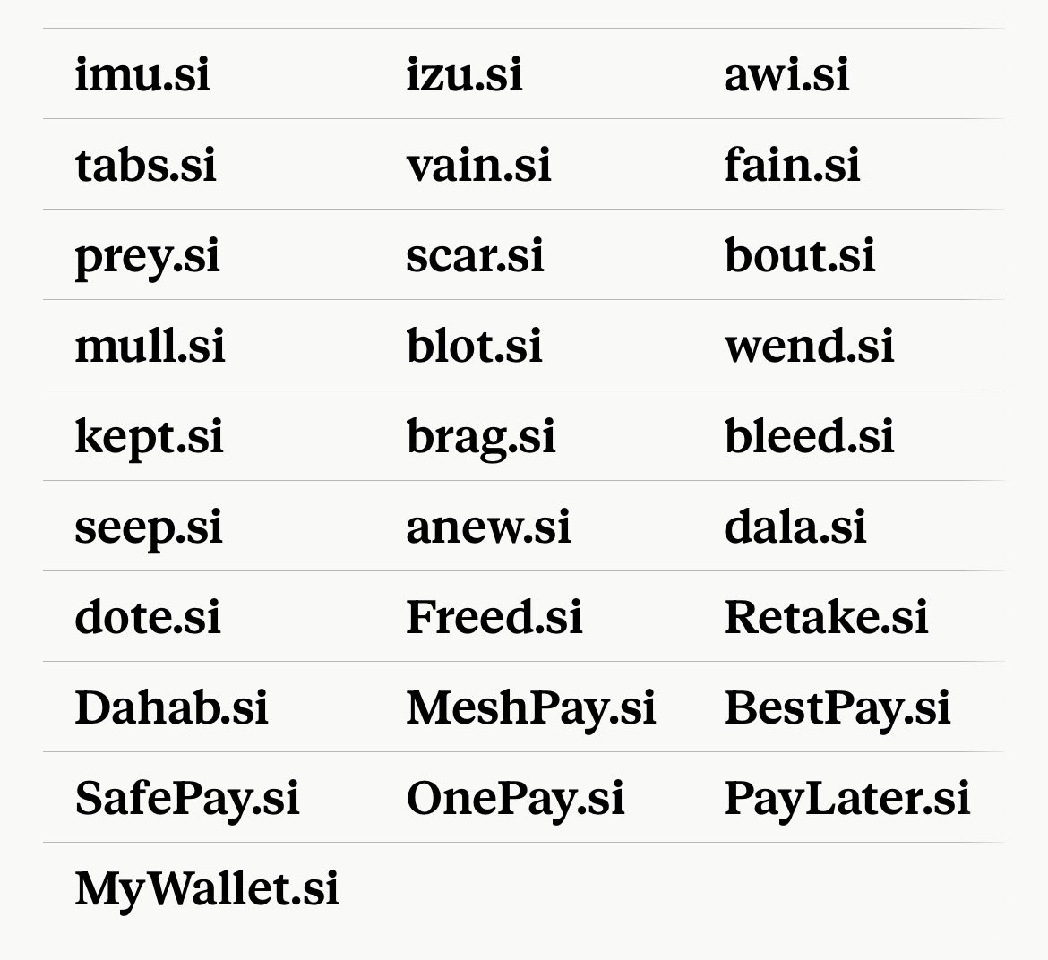 DomainatTop's tweet photo. https://t.co/1IyeYkBZTs
https://t.co/iuXy6dqPPh
https://t.co/LnjC46YqoR
https://t.co/9d1XeqFHWt

For wholesale #DomainBase .si #si #Domain #domainforsale https://t.co/uulBWpOElN