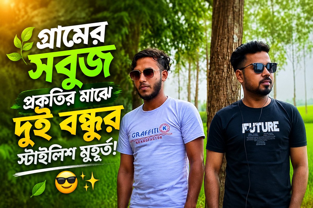 Princehd780's tweet photo. "সময় বদলায়, মানুষ বদলায়, কিন্তু সত্যিকারের বন্ধুত্ব কখনো বদলায় না। 💖🤝"#FriendshipGoals #BestFriends #VillageLife #NaturePhotography #StylishLook #CoolBoys #Bangladesh #PhotoOfTheDay #FacebookViral #TrendingNow #FriendsForever #AttitudeBoy #Lifestyle #NatureLover #ViralPost https://t.co/lFuNoJXGZh