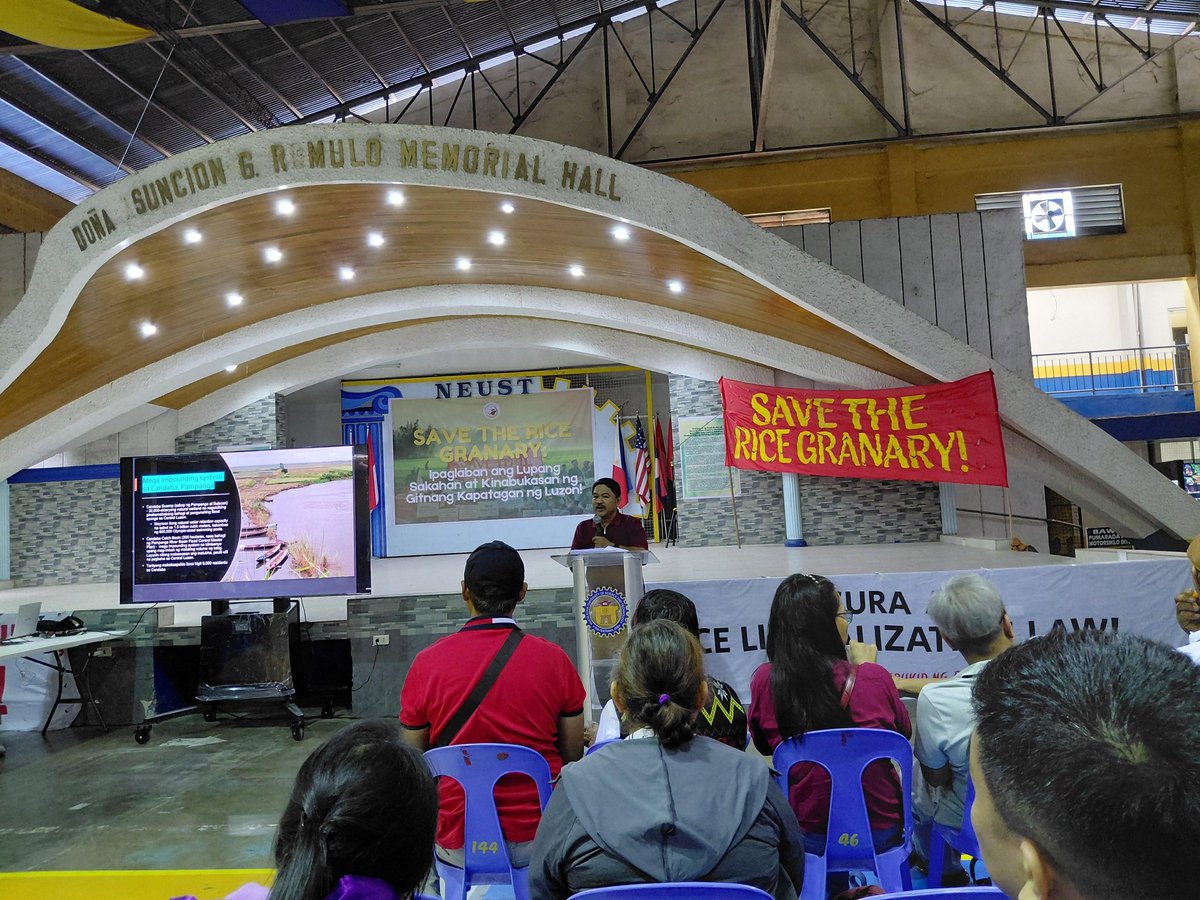 PNFSP's tweet photo. ATM: PNFSP joined KMP, UMANE, NECBHP, MASIPAG and other advocates in the launching of the Save the Rice Granary (STRG) campaign at NEUST, Cabanatuan City, Nueva Ecija. https://t.co/3czApb7GvY