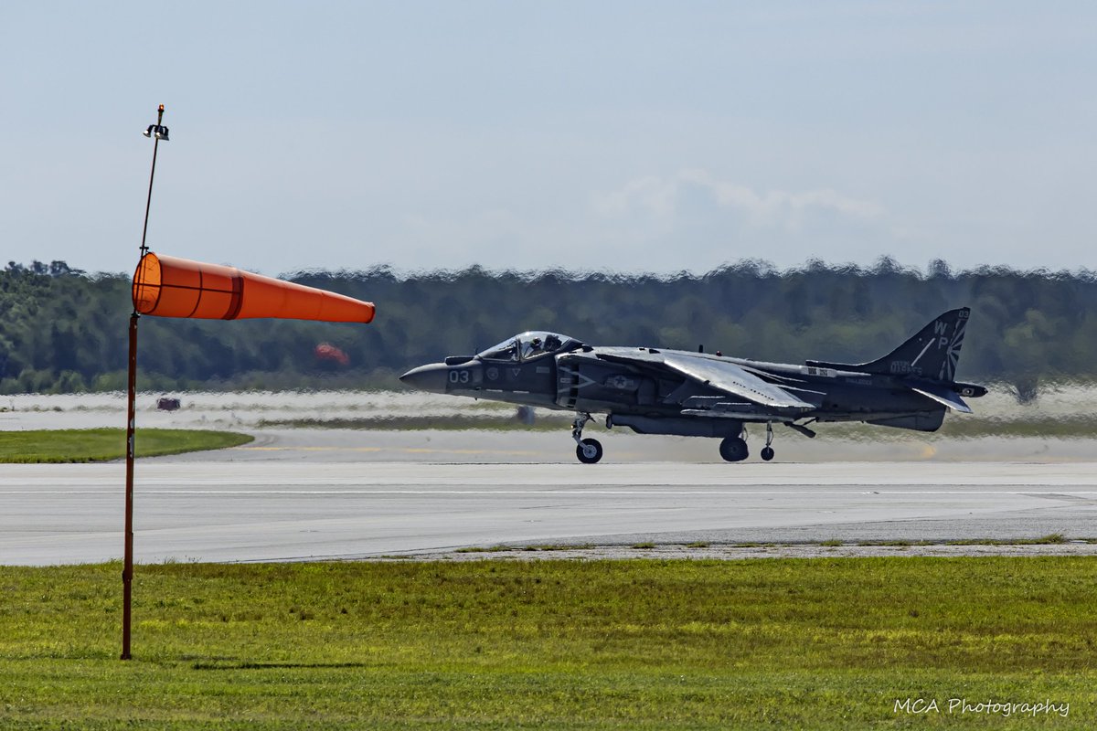 mca_photography's tweet photo. The "last" landing of the @USMC #AV8BHarrier, as #Sundown has arrived on the airframe after 55 years of service to the Corps. More to come tomorrow of this bittersweet event at MCAS Cherry Point...
#vma223 #marines #marinecorps https://t.co/A7y4RZ86t9