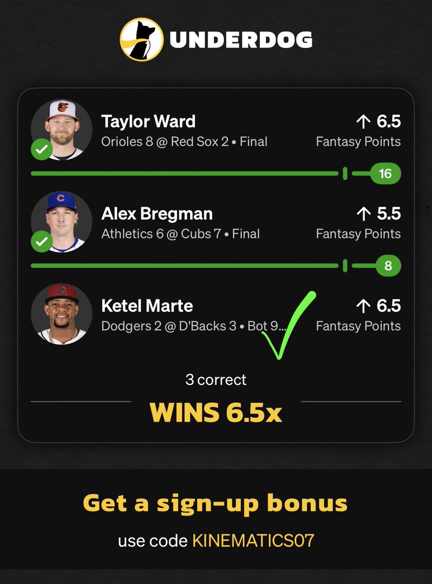 kinematics07's tweet photo. KETEL WALK OFF 6.5x✅

And a 10x✅ makes this a nice day on a small slate 💥🚀⚾️ https://t.co/jTqazoca5z