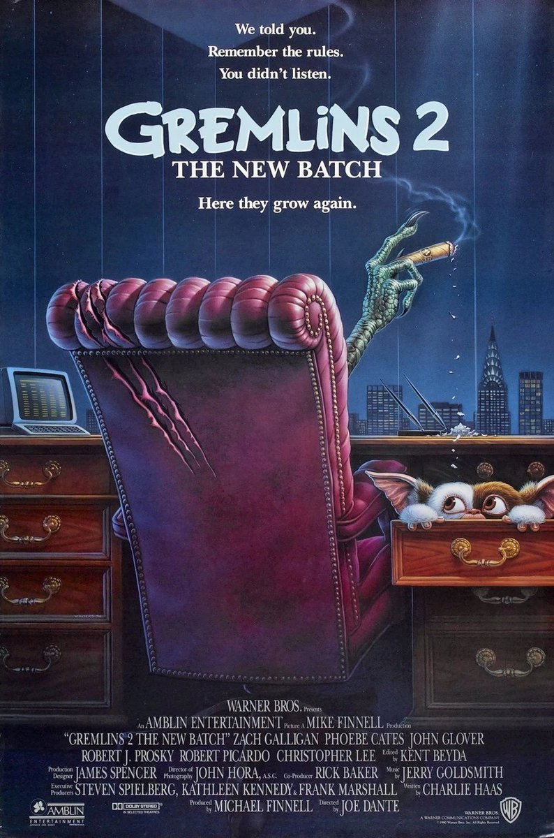 EddieWi59859412's tweet photo. @NOFSpodcast "Gremlins 2: The New Batch" (1990) will always be the one and only true BEST Sequel. "Gremlins 2" RULES!!!
#gremlins2 #gremlins2thenewbatch #gremlins2horror https://t.co/FO71DieMJo