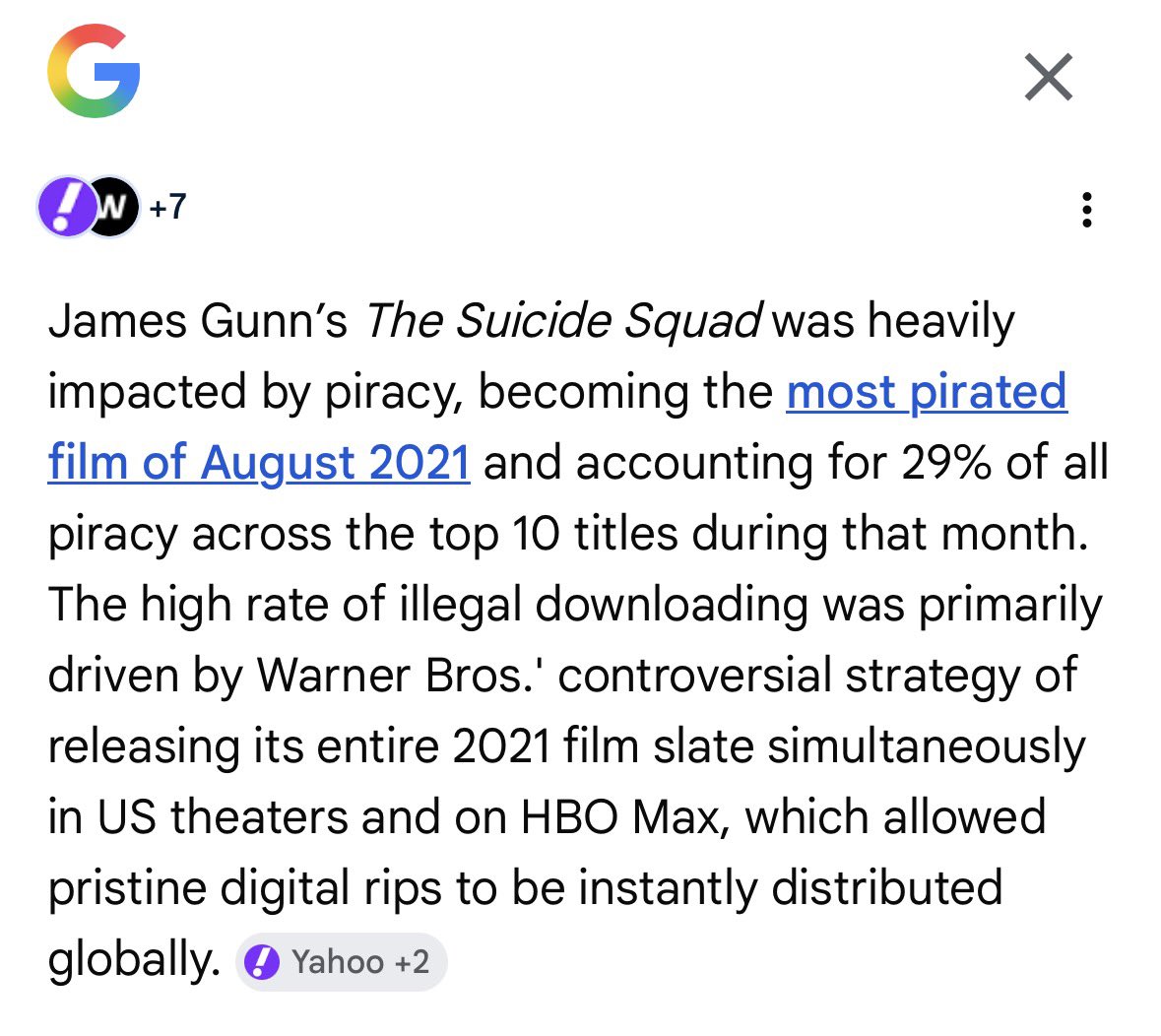 Bootstrapbillie's tweet photo. Suicide squad was released on streaming at the exact same time because of Covid. So obviously the box office wasn’t gonna be huge. It was also the most pirate film that year with 29% getting stolen. And still managed to set streaming records and made ass loads of money on streaming. Also, Joker made crazy amounts of fucking money. More than anything Zach has ever done in his entire fucking life. And Matt Reeves Batman made ass loads of money. More profit than BVS and has sequel coming out next year.

I’m afraid this image you have of yourself of being a knowledgeable Film person is complete bullshit because you don’t know what the fuck you’re talking about. You’re just another jackass idiot Snyder guy.

Cooked.