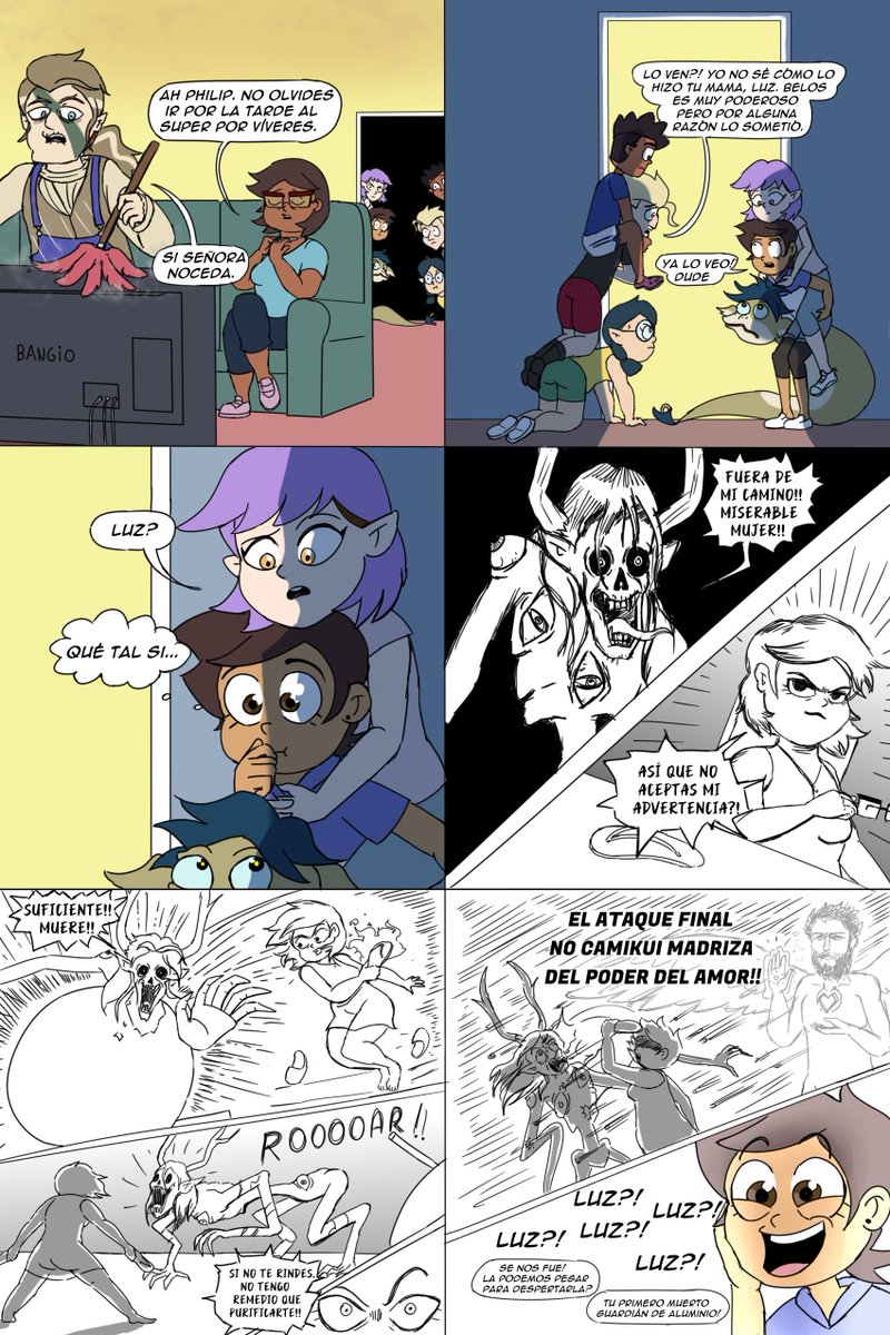 Mactn9's tweet photo. Voy a ser honesto, 4 años y jamas tuve una idea de responder: como diantres Camila se papeo a Belos en este comic #tohfanart https://t.co/YFNRAQp1Ds