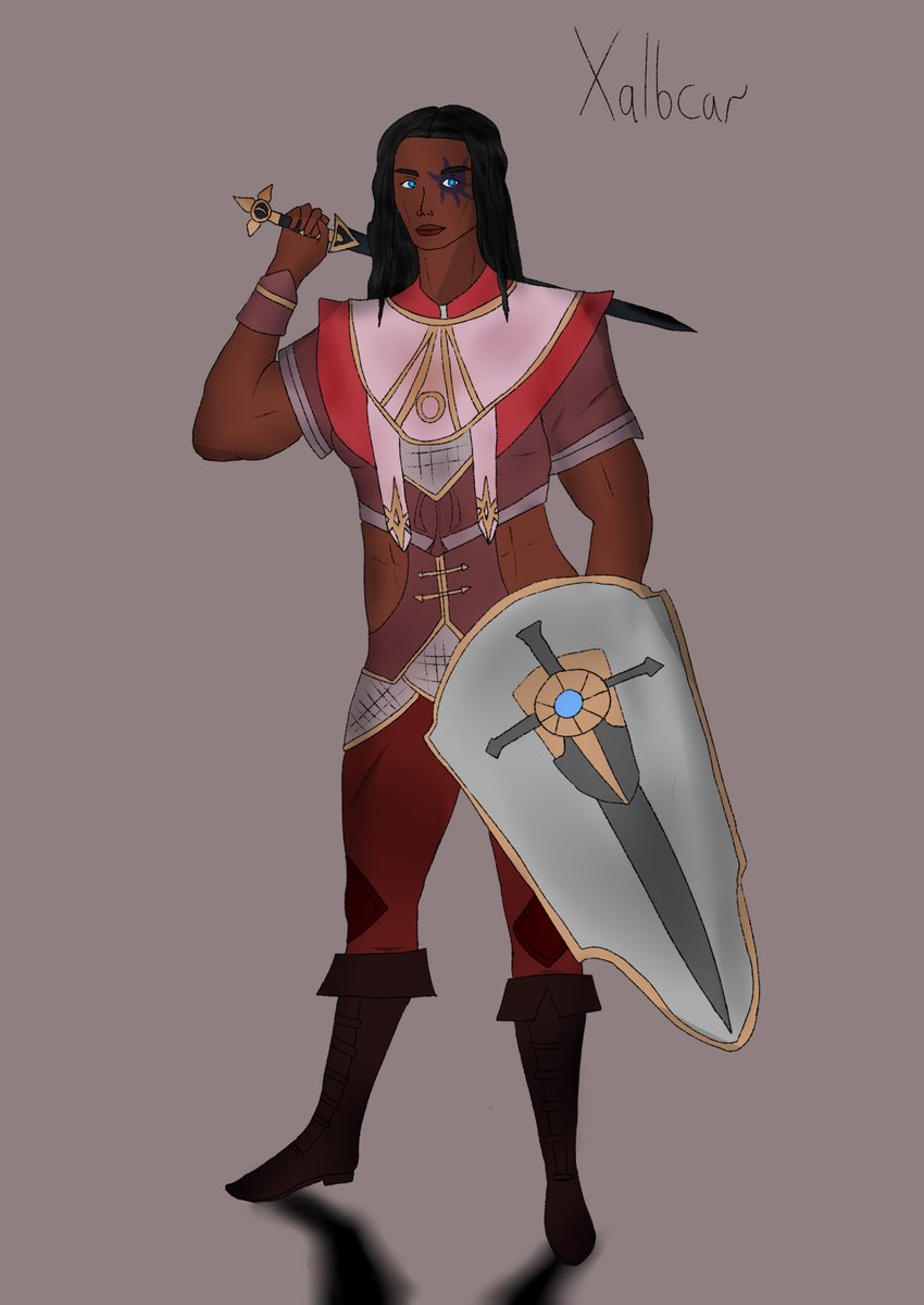 thexalbcar's tweet photo. New drawing, meet Naralsa, she's my aasimar fighter https://t.co/EvlwidP4yw