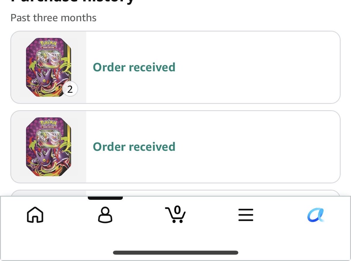 Lkcrap's tweet photo. @PokemonRestocks Going in and out of stock. I got 3 different times https://t.co/pH4W23O6OK