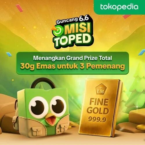 ryrulyorra's tweet photo. Main Misi Toped di Tokopedia
Bantu kumpulin kunci, yuk! Kamu bisa dapetin voucher belanjaan dibayarin hingga ratusan juta &amp; Hadiah Utama total 30g Emas untuk 3 Pemenang!

Klik link ini, siapa tahu dapet voucher 30rb tanpa minimum belanja! 👉  https://t.co/c0uKM1BhPF https://t.co/m58eJls4Og
