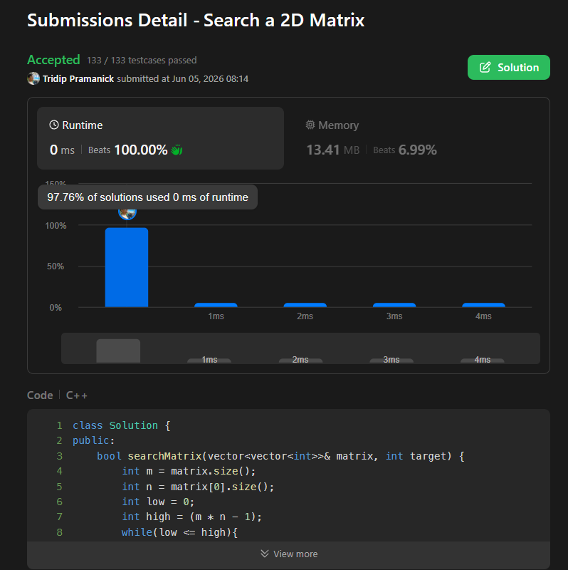tryindeep's tweet photo. 📅Day 5 - #SDESheetChallenge | Topic - Arrays

Questions:
➡️Search in a 2D matrix - 2 variations: BS needed!
➡️Pow(x, n): Handling edge cases is important.
➡️Majority Element-I: Moore's Voting Algorithm.

3/3 done.✅ #SDESheetChallenge #DSA #StriversSheet
How do I take notes ?👇 https://t.co/mXyvnF7v70