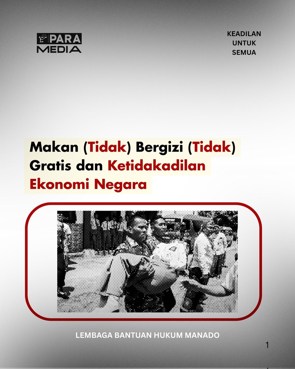 lbhmanado's tweet photo. MBG Bentuk Ketidakadilan Ekonomi Negara Terhadap Rakyat. Uang rakyat dari pusat dipotong, pendidikan menjadi tumbal, jaminan sosial semakin terabaikan, sementara dana daerah "dirampok dua kali": Dikurangi dari APBN, lalu dipaksa keluar dari APBD. https://t.co/mF8RtdVqO2