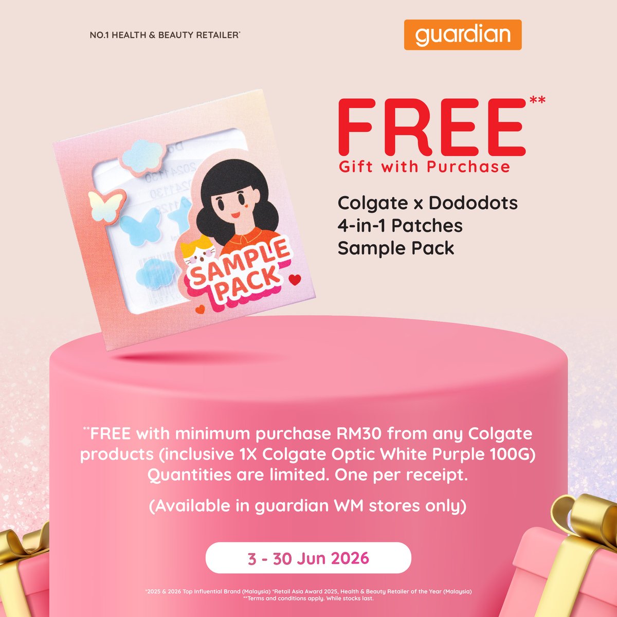 GuardianMYS's tweet photo. 🎁 𝗘𝘅𝗰𝗶𝘁𝗶𝗻𝗴 𝗙𝗥𝗘𝗘 𝗚𝗶𝗳𝘁𝘀 𝗔𝘄𝗮𝗶𝘁 | 𝟯 - 𝟯𝟬 𝗝𝘂𝗻𝗲 𝟮𝟬𝟮𝟲 ✨ Shop selected participating brands and enjoy FREE gifts with purchase. Limited stocks only—grab yours now! 🛍️https://t.co/jd4FE7nMNQ https://t.co/rWuHcgnndr