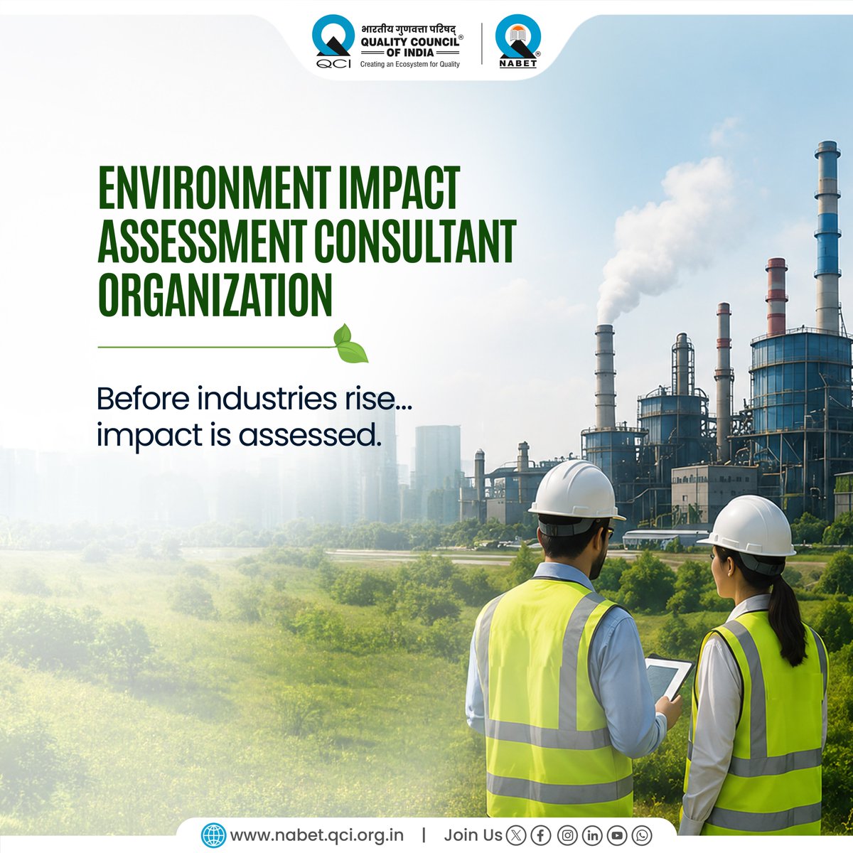 NABET_QCI's tweet photo. This World Environment Day, let’s remember- protecting the environment starts long before action on ground.

Before industries expand, groundwater is extracted, minerals are explored or forests are diverted, scientific assessments help ensure accountability, sustainability, + https://t.co/qVEGN8Yhxo