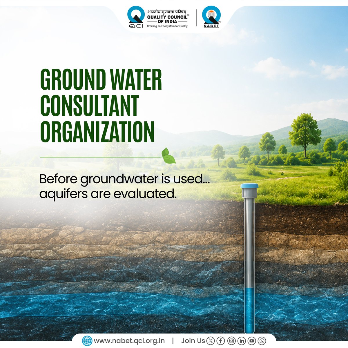 NABET_QCI's tweet photo. This World Environment Day, let’s remember- protecting the environment starts long before action on ground.

Before industries expand, groundwater is extracted, minerals are explored or forests are diverted, scientific assessments help ensure accountability, sustainability, + https://t.co/qVEGN8Yhxo