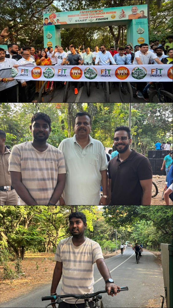 Amitshah301198's tweet photo. विश्व पर्यावरण दिवस के उपलक्ष्य में @BJYM4Mumbai द्वारा आयोजित नेशनल पार्क, मुंबई की भव्य साइकिल रैली में टीम के साथ सहभागी होने का सौभाग्य प्राप्त हुआ व वृक्षारोपण भी किया गया 🚴🌱
#WorldEnvironmentDay #BJYM #CyclingForEnvironment https://t.co/Hf99ueZM4L
