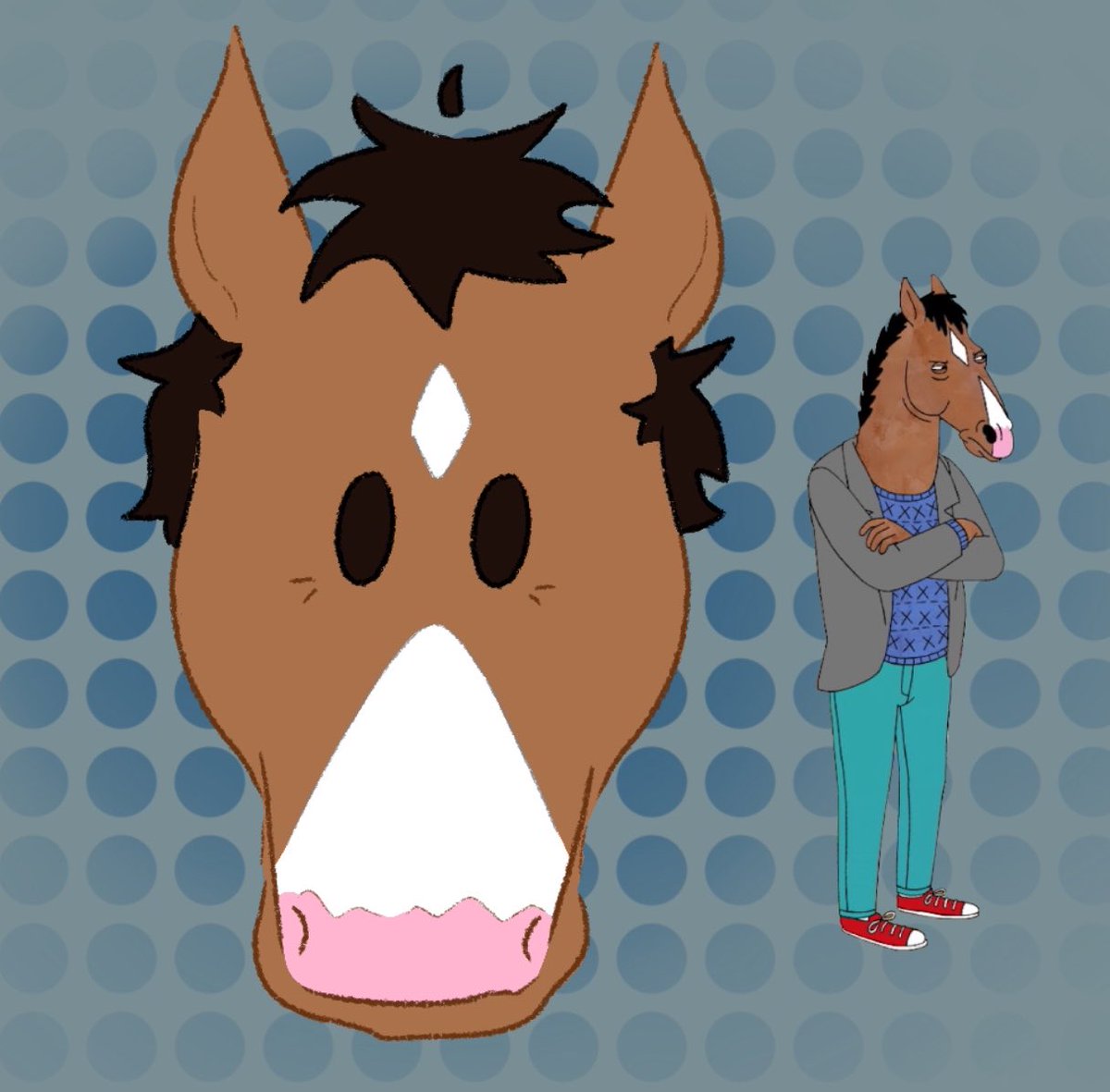 nutbutttered's tweet photo. horse guy doodle
—
#bojack https://t.co/dvtKmqBADR