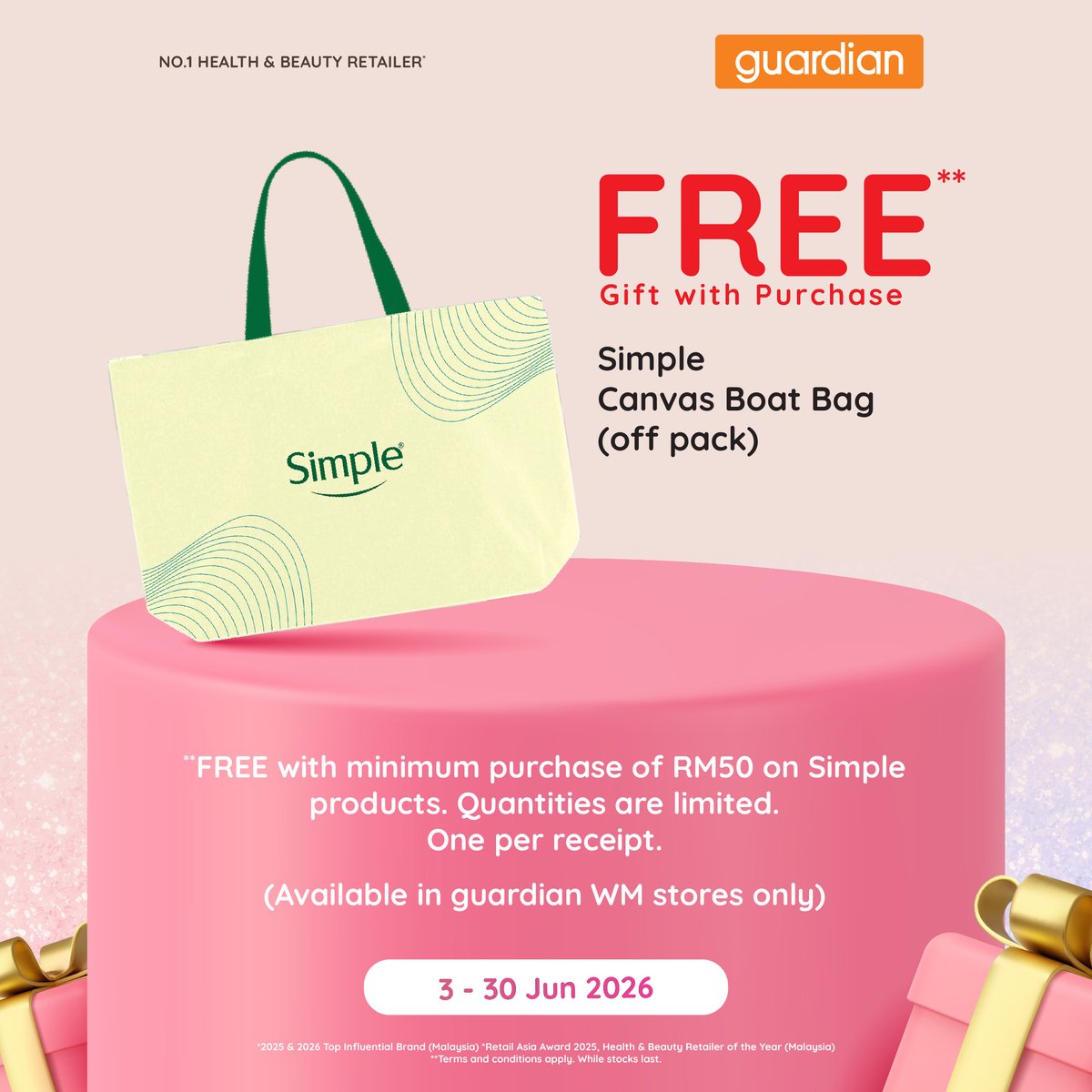 GuardianMYS's tweet photo. Free Gift With Purchase! 😍  3 - 30 Jun 2026 🛒Shop  now &amp; enjoy gifts from your favourites brands  https://t.co/jd4FE7nMNQ https://t.co/qXNujCnne9