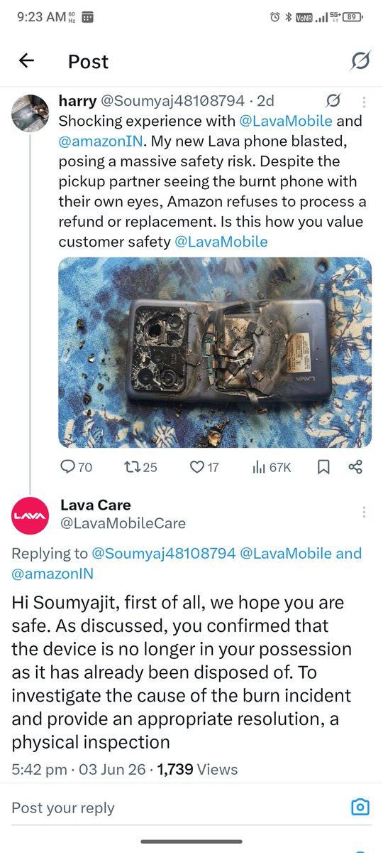 reachraina's tweet photo. To everyone who flagged the anomalies in that image  - thank you. We had spotted them too. But when something touches customer safety, we take it seriously.

Two questions became our sole focus: Was the person safe? And if something had genuinely gone wrong, where did we fail? We reached out urgently. Repeatedly. You now know what this really was.

What stands out for me in this episode is the response from our Customer care team. No panic, no shortcuts. Just a quiet, methodical focus on the facts. I couldn't be prouder. It was a powerful reflection of a culture that does the right thing even when no one is watching.

As for the motive behind this I'll leave that to others to judge. But two things are clear:

1. AI, when misused, is not a harmless tool. It can damage reputation and trust.
2. If this was a deliberate attempt at defamation, it reflects a worrying decline in standards. Competition belongs in the marketplace, in innovation, in execution, in earning the customer's trust. Not in manufactured crises.

To everyone who stood by us through this I am deeply grateful. 🙏