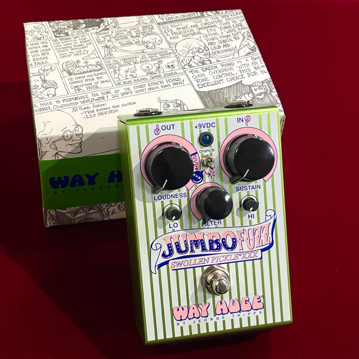 ROCKINN_namba's tweet photo. 【#ロックイン難波】新着入荷!「#WayHuge」ジョージ・トリップス氏の名作の30周年記念モデル"WHE407 JUMBO FUZZ SWOLLEN PICKLE XXX"が限定で登場!30周年を祝う新たな進化と、当時の音色を含む4モードを搭載した強力なサウンドを持つ特別仕様の1台!お楽しみください★→https://t.co/XKYl4c6JSY https://t.co/mD7EDY1AXL