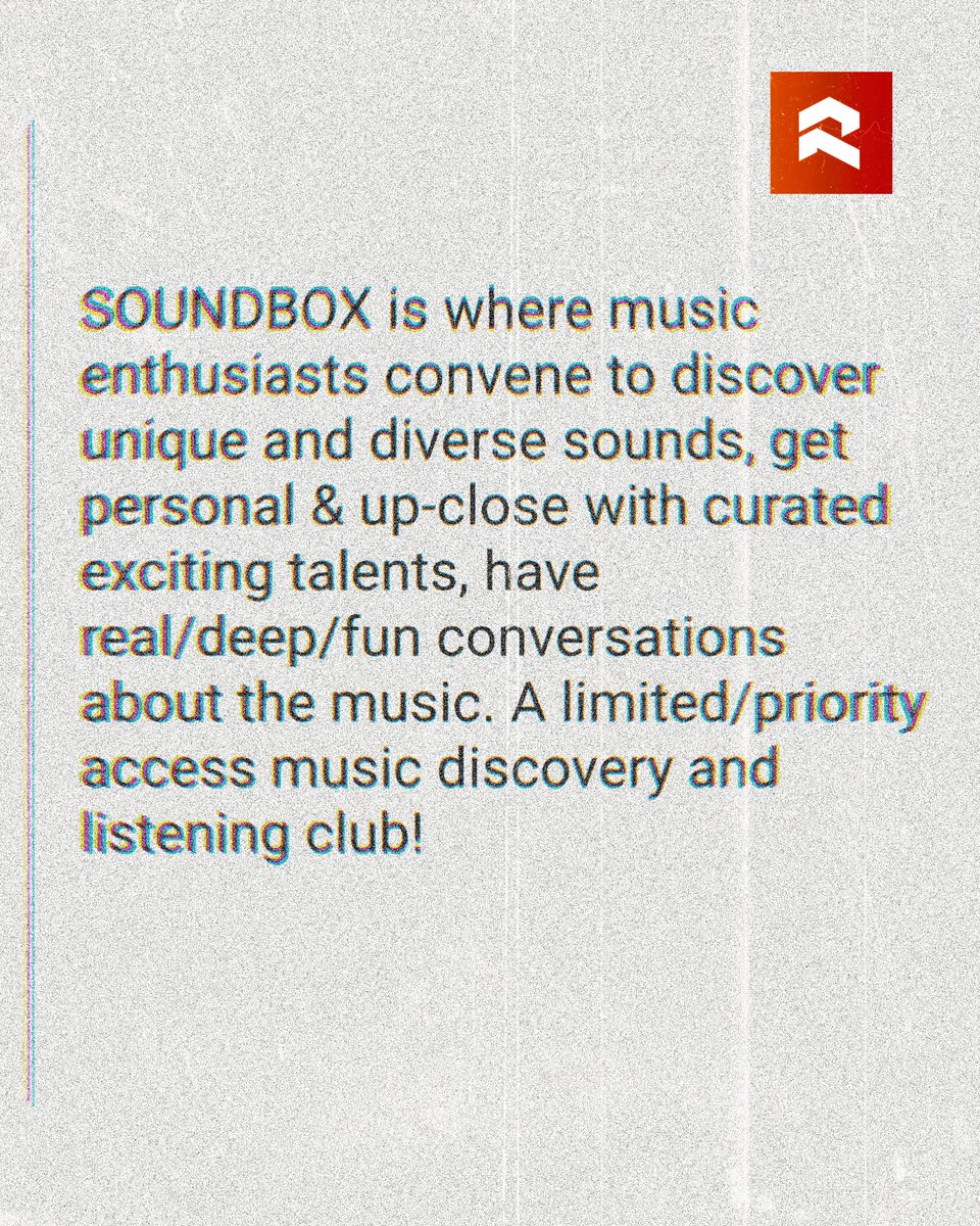 REVOUniverse's tweet photo. Just a heads up, we’ve got now only a week to this exciting experience!
#aDifferentKampala #ListeningClub
#SOUNDBOX Season 3 Premiere 🫧 https://t.co/VfTMBDA4xm