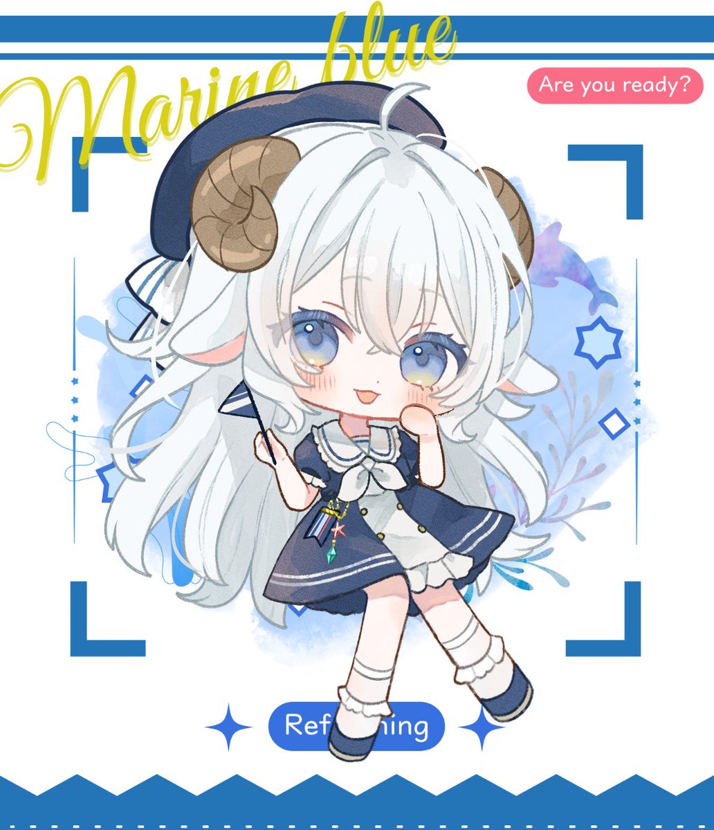 fuuhituji's tweet photo. すちを様@suuwo_request に
とっっっても可愛らしい
セーラーワンピなミニキャライラストを
描いて頂きました⛵️🐬🫧

夏にぴったり☀️(ㅅ´ ˘ `)
たくさん使わせて頂きたいと思います໒꒱.* https://t.co/GSwCuftiVQ