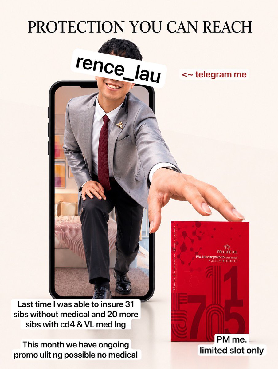 rence_lau2017's tweet photo. Hello sibs! commercial lang 👋

baka may kakilala kayong sib or family member na may pre existing condition na want magka insurance and retirement saving. (yung wala pwede din nman haha)

the time is now, we have ongoing Simplified Insurance Offer. 

Limited slot lang… https://t.co/UYkwo9vErz