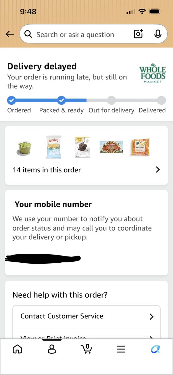 tanznirvana's tweet photo. No $hit @amazon @WholeFoods  Ya think?! Too bad I did contact you shortly after my delivery was supposed to happen. Nothing resolved. Chat ended without my permission. 👎🏻🙄 https://t.co/hwL94yCuD0