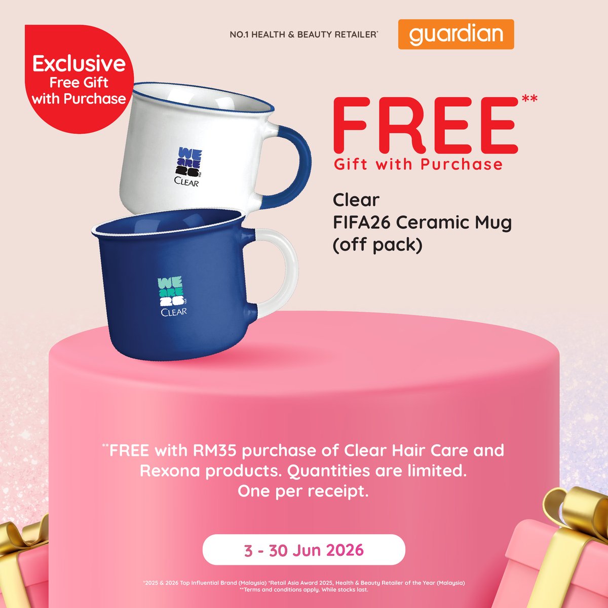 GuardianMYS's tweet photo. Free Gift awaiting you! 😍  3 - 30 Jun 2026 🛒
More brands, more gifts, more reasons to shop 🎁 Don’t miss these GWP deals and make every purchase feel extra rewarding with guardian! 🧡https://t.co/HjJr8gEnmG https://t.co/IFRv4dbjWn