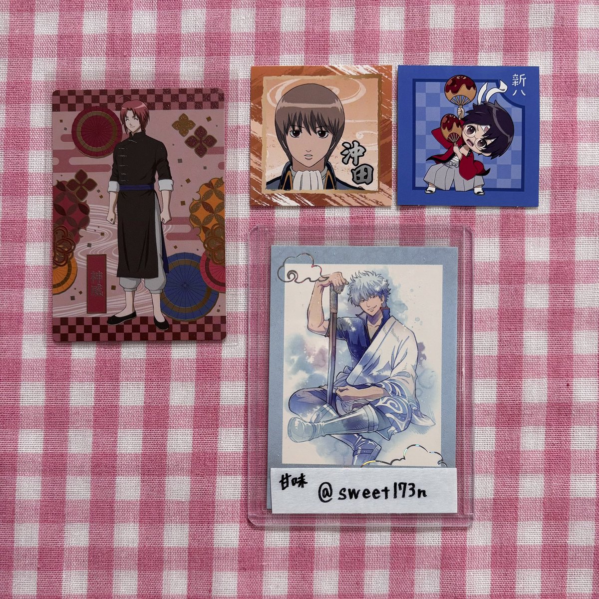 sweet173n's tweet photo. 【交換/買取/譲渡】 銀魂 銀だこ コラボ ステッカー カード 特典

譲)神威/沖田/新八
求)カードSD土方、ステッカー銀時

カード土方(SD)最優先で探しております、ステッカーは比率違い可◎
検索からもお声かけください🌸 https://t.co/qZ8BSVsyp5