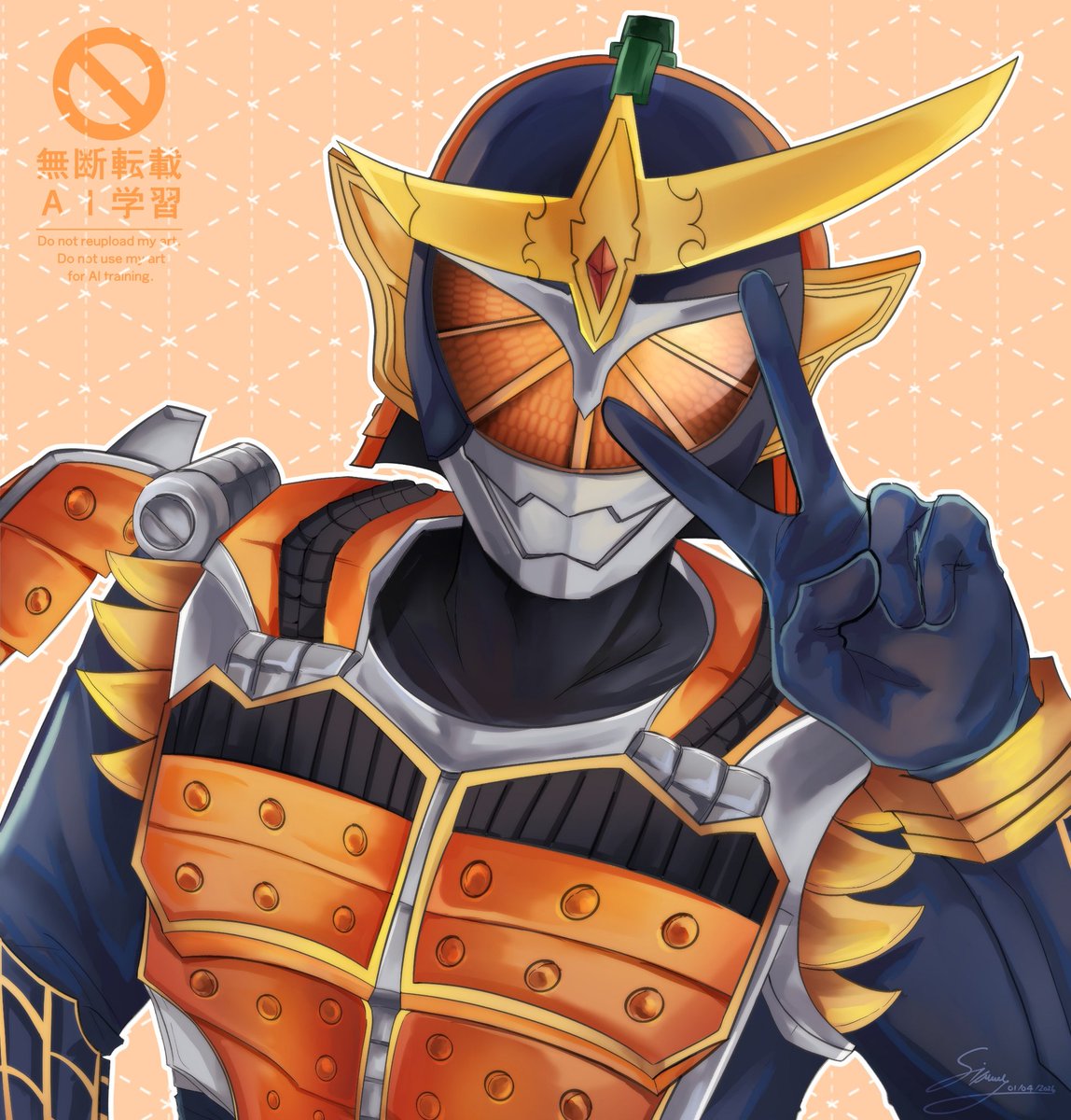 kage_sia's tweet photo. Silly Orange man I did awhile back 🍊
#kamenridergaim 
#仮面ライダー鎧武 https://t.co/A5Iju3dDHl