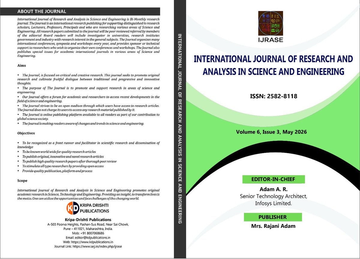 KripadrishtiP1's tweet photo. Dear Authors,   
International Peer Reviewed and Refereed Journal; Indexed by ResearchGateSubject Area:  All Science -Engineering-Technology
Frequency: Bi-Monthly
Web Link: https://t.co/eVTFSCMwE1
Cost: 2000/-Deadline - 30th JUNE 2026  
At editor@kdpublications.in
Mob: 8007068686 https://t.co/E4mjE9vfer