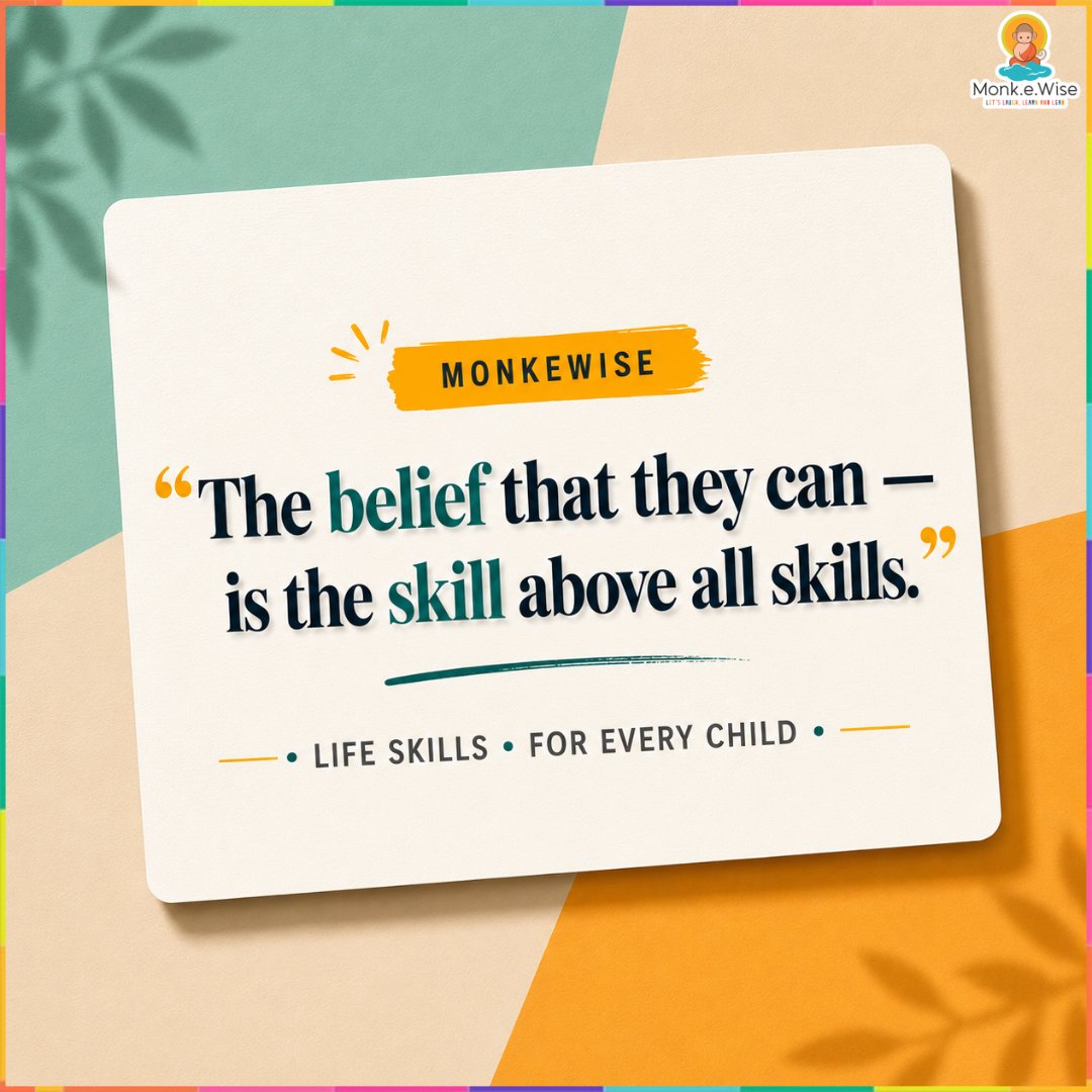 MonkEducation's tweet photo. ✨ Every great achievement begins with one simple belief: "I can do it."
When children believe in themselves, they unlock possibilities beyond imagination. 🌱💫

#Monkewise #LifeSkills #GrowthMindset #ConfidenceBuildig #Confidence 
#csrfoundation #ngoindia #gurgaon #newdelhi https://t.co/QGlBMtIFgM
