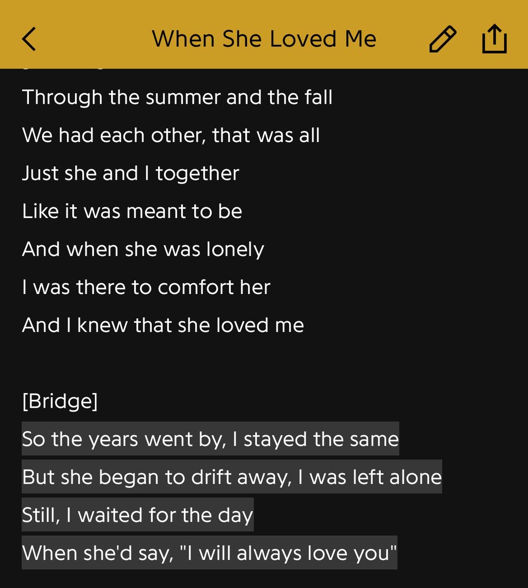 theswiftmuseum's tweet photo. “When She Loved Me” x “I Knew It, I Knew You” parallels 🤠 https://t.co/1sp3jbyJoj