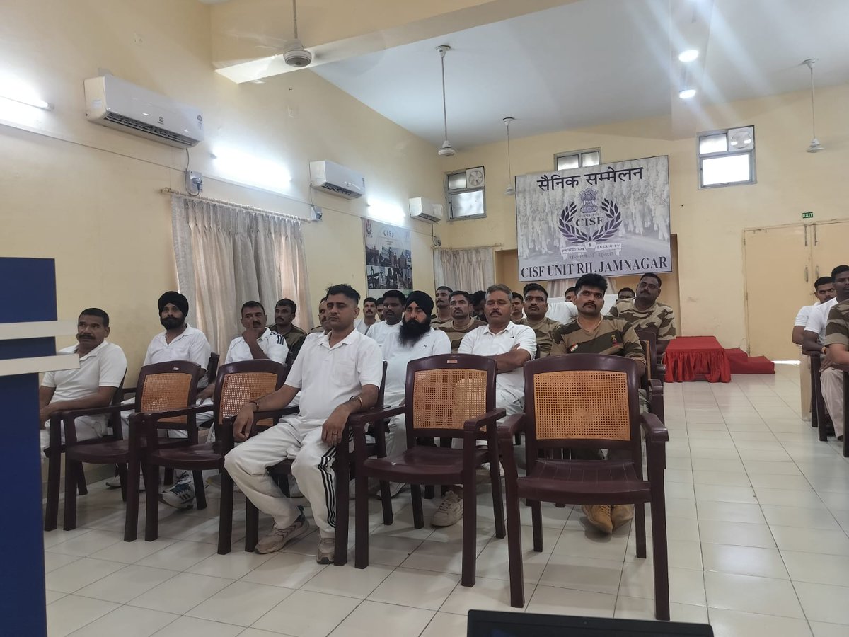 HFNJamnagar's tweet photo. Day 2 at CISF Moti Khavdi

46 CISF members participated in today's rejuvenation Meditation session.

A wonderful evening of collective service and inner peace on 4th June 2026.

Grateful to Preceptor Shashi Joshi &amp; Volunteer Gopal Joshi 🙏

#EkatmaAbhiyaan #Heartfulness #Jamnagar https://t.co/CrXpOTM8Xi