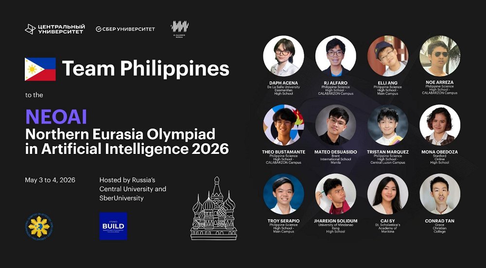 NewsbytesPH's tweet photo. PH ranks 3rd in international AI Olympiad https://t.co/478hDtaubm https://t.co/AyvfBYI6j0